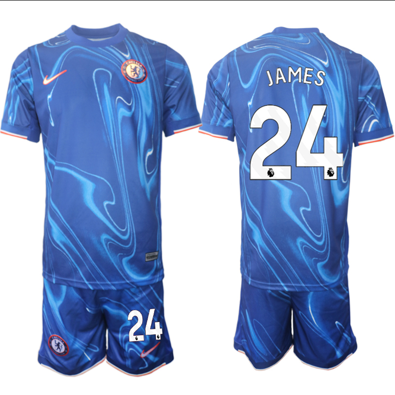 Men 2024-2025 Club Chelsea home Blue 24 Soccer Jersey